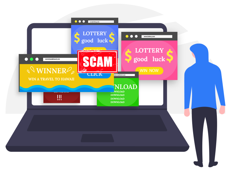 Lottery scams. Financial scams. Source: Internetsecurity.tips