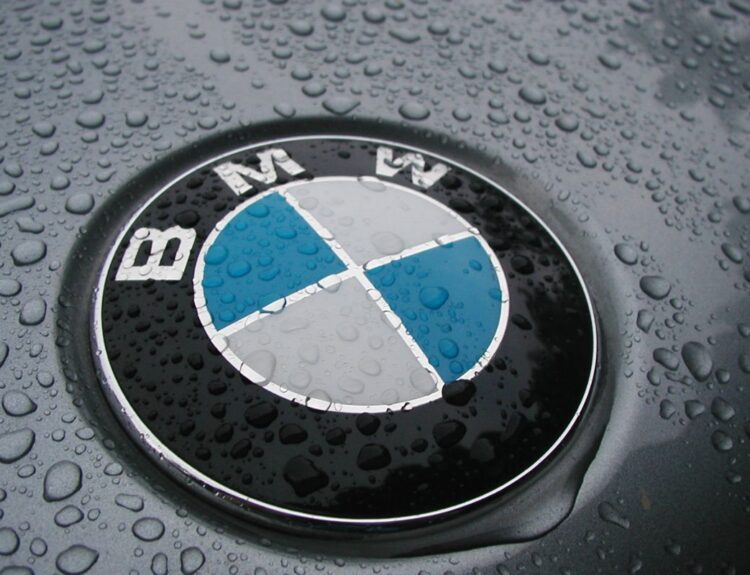 BMW logo in the rain. Who Owns BMW article