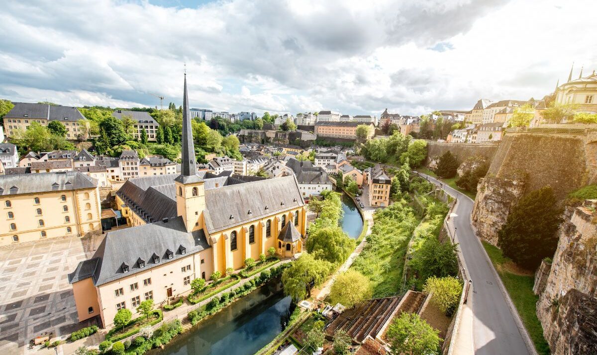 Top view of the old town of Luxembourg City invest in Luxembourg