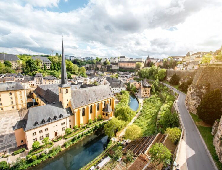 Top view of the old town of Luxembourg City invest in Luxembourg