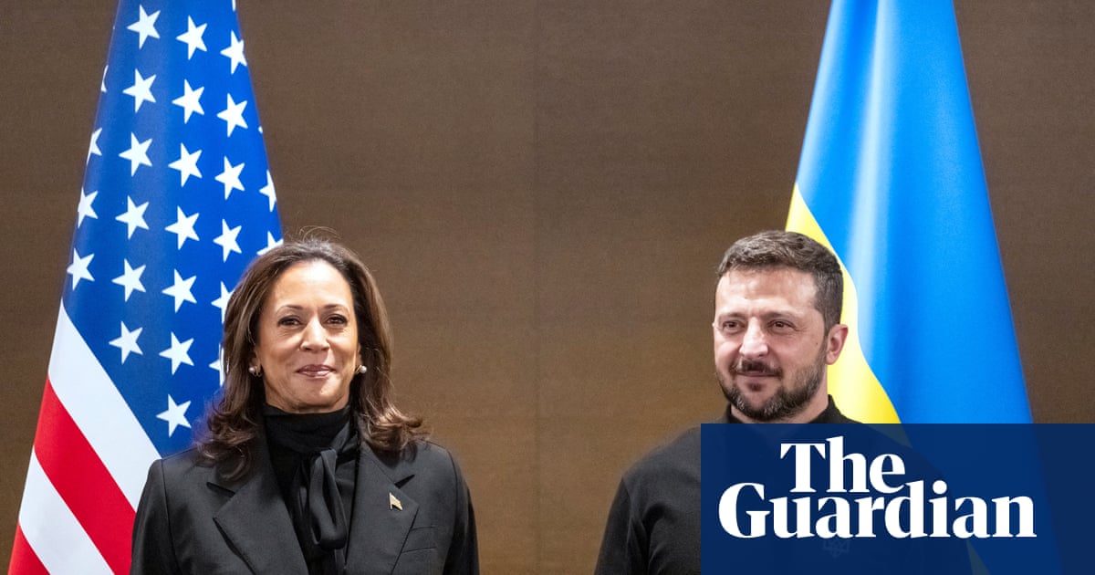 U.S. Vice President Kamala Harris and Ukraine president, Volodymyr Zelenskiy.