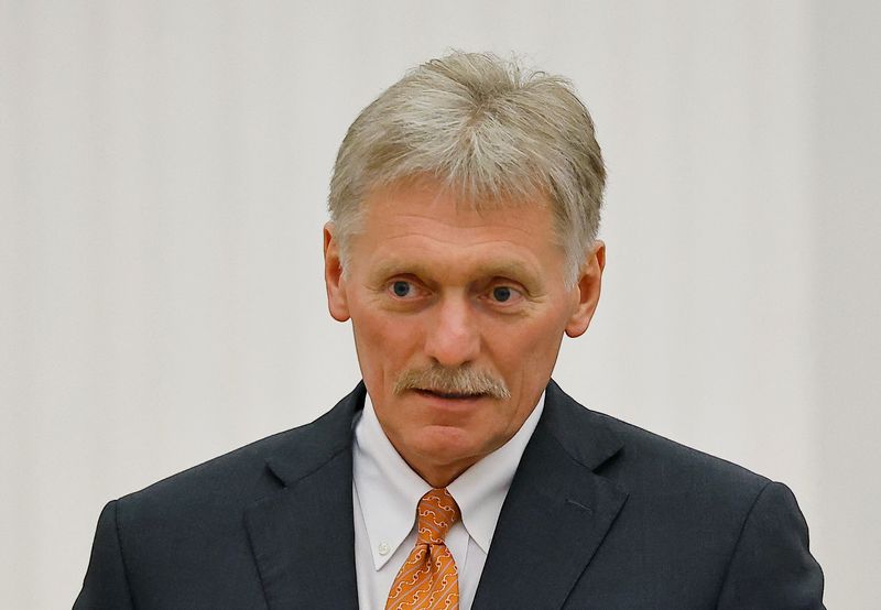 Kremlin spokesman Dmitry Peskov attends a press conference