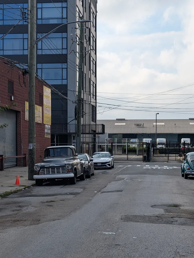 A real photo of an empty street