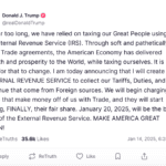 Trump will create External Revenue Service to collect revenue from foreign sources