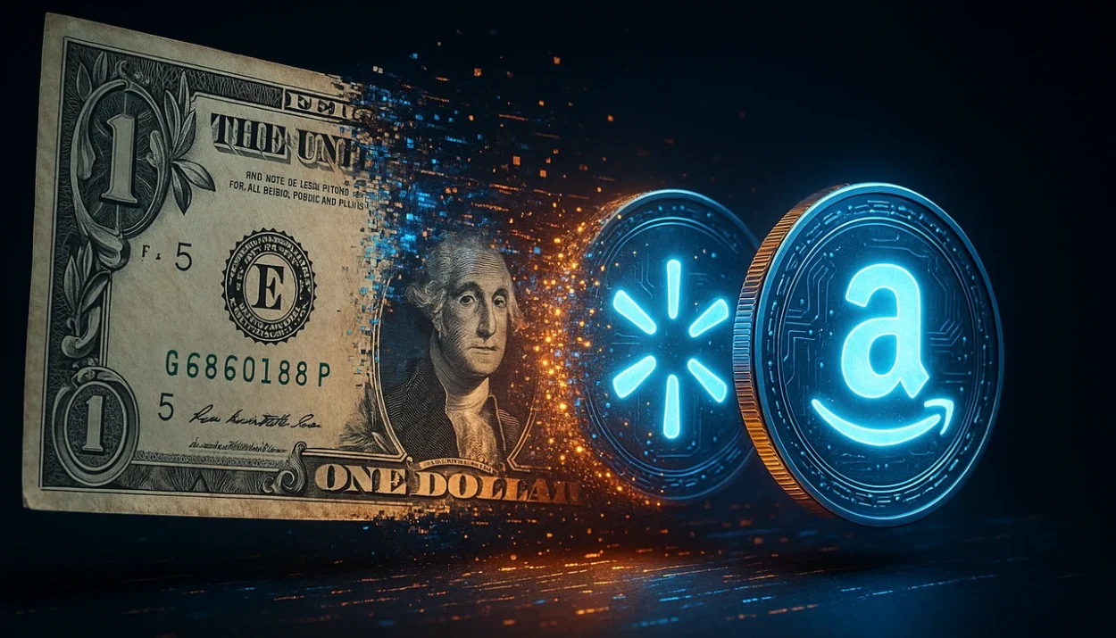 Walmart and Amazon Eye Stablecoins to Cut Credit Card Costs