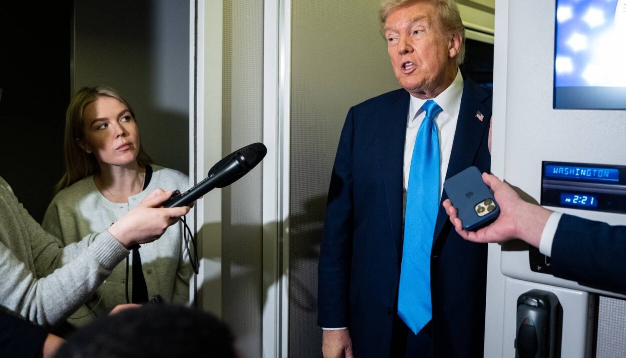 President Trump speaks on Air Force One before arriving in Kuala Lumpur Malaysia on Saturday Oct 25 2025 Haiyun JiangThe New York Times - Finblog Trump: I am increasing tariff on Canada by 10% over and above what they are paying now