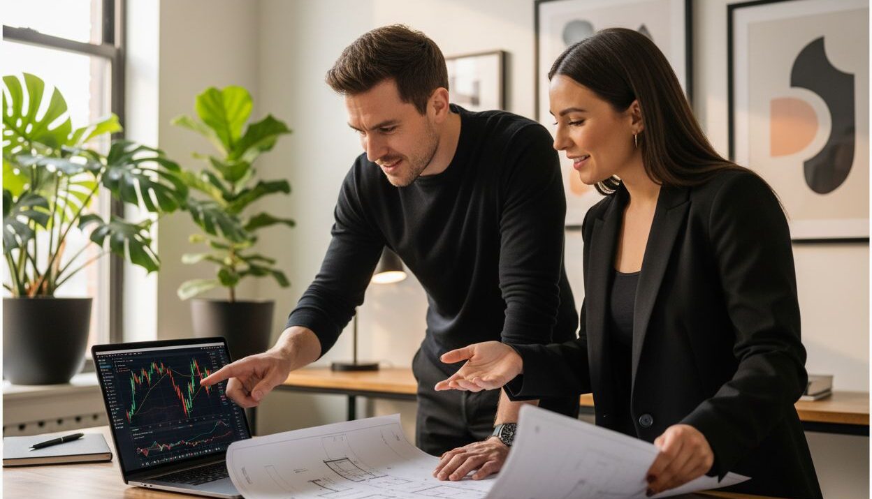 real estate vs stocks office