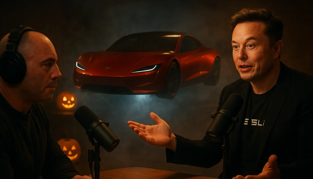 Elon Musk Tells Joe Rogan Next Tesla Roadster Will Fly, And AI Is Coming for Everyone