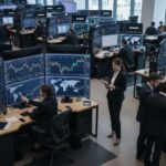 stock market trading floor