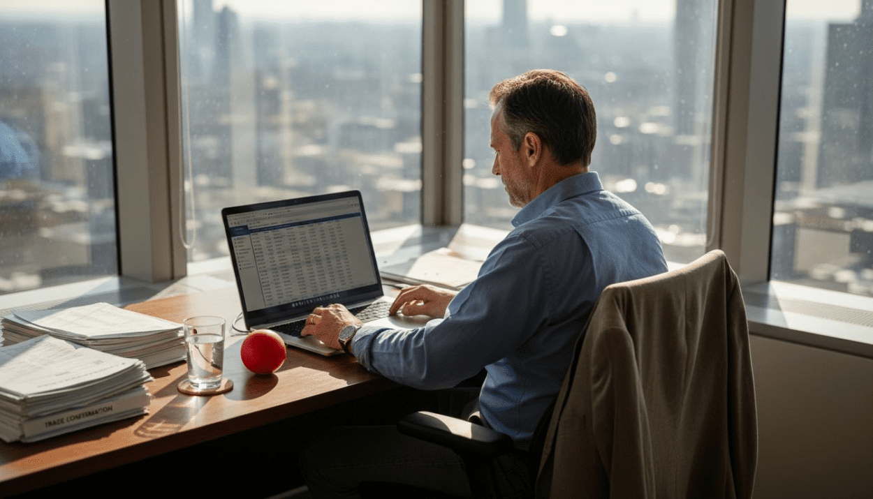 Investor checks portfolio for tax loss harvesting