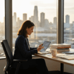 Investor using tablet reviewing mutual funds