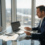 Finance professional organizing tasks in city office - Finblog Finance professional organizing tasks in city office