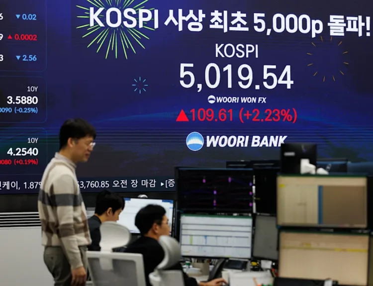 AI Craze Pushes South Korea’s Kospi Past Historic 5,000 Milestone