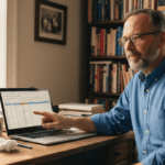 Investor tracking dividends in home office