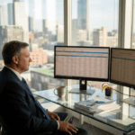 Portfolio manager in bright investment office