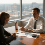 Advisor discusses mutual fund fees with clients