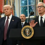 Trump Says Tim Cook Called to ‘Kiss My Ass’ as Apple CEO Steps Down