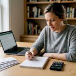 Woman planning personal financial milestones