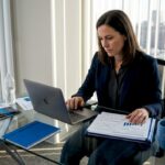 Investor reviewing real estate investment documents