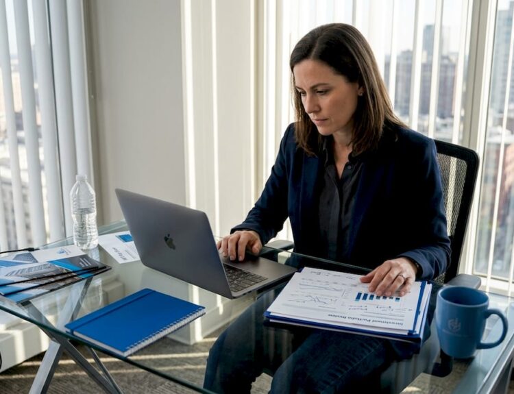Investor reviewing real estate investment documents