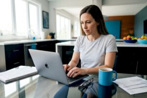 Woman working out personal savings plan