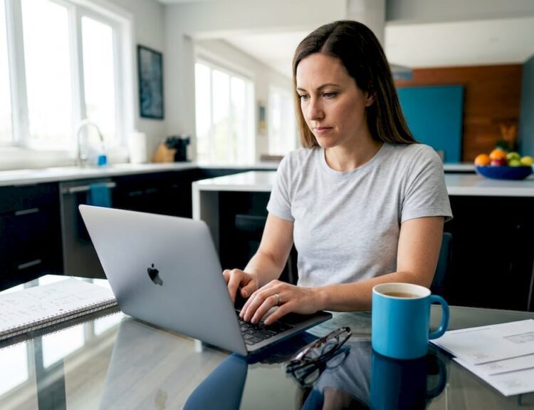 Woman working out personal savings plan