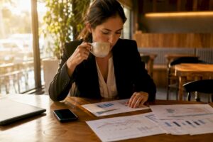 Financial analyst reviewing alternative trading reports