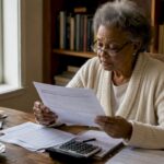 Woman reviewing Social Security benefits statement