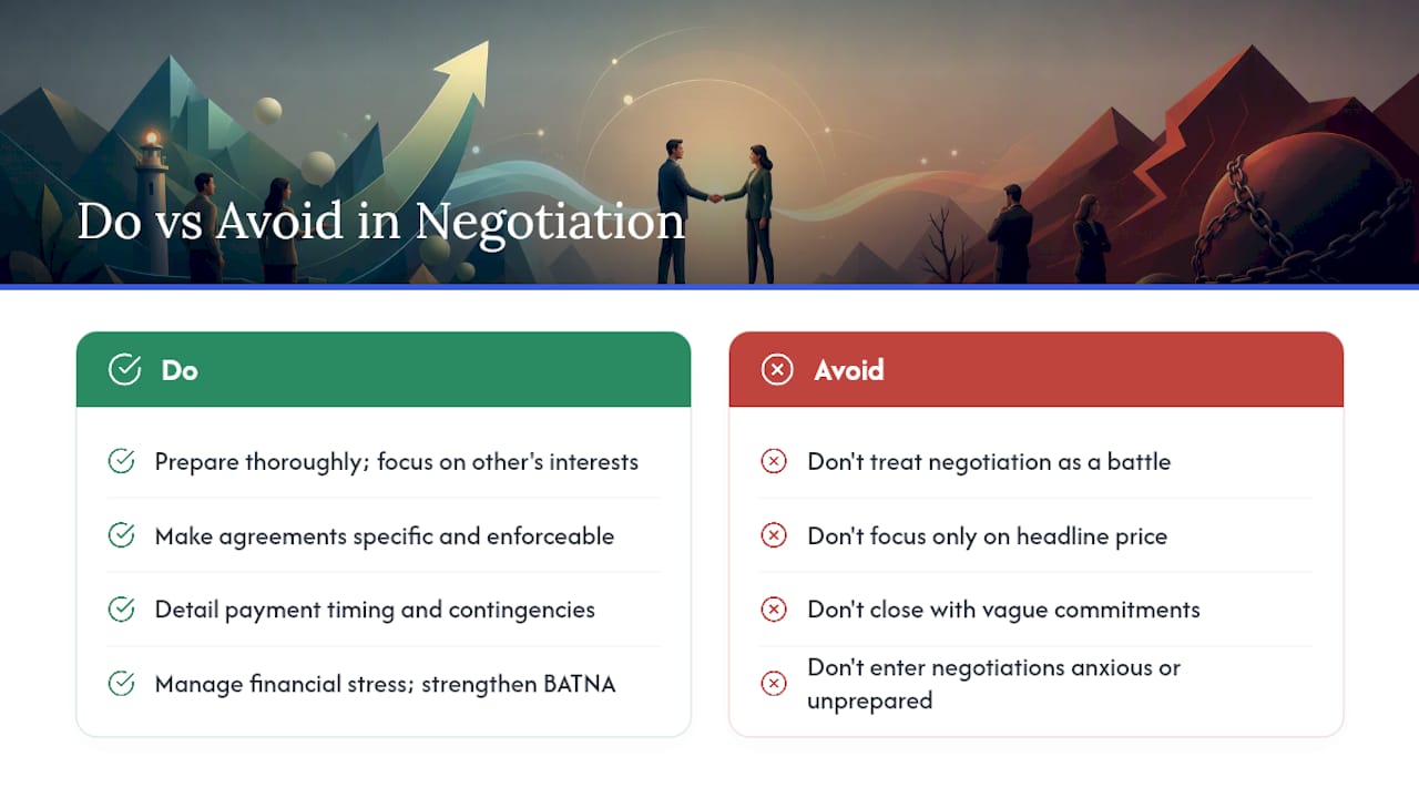 Why most negotiation advice misses the point — overview diagram