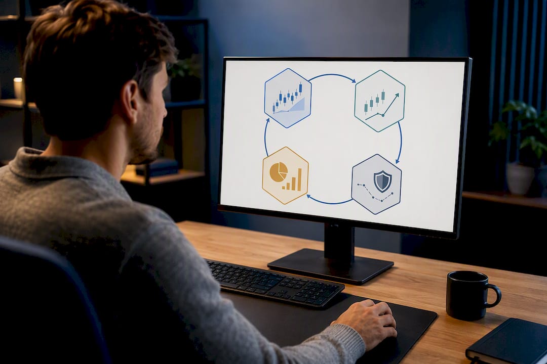 Simulated trading practice cycle