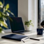 Pouring coffee in home workspace