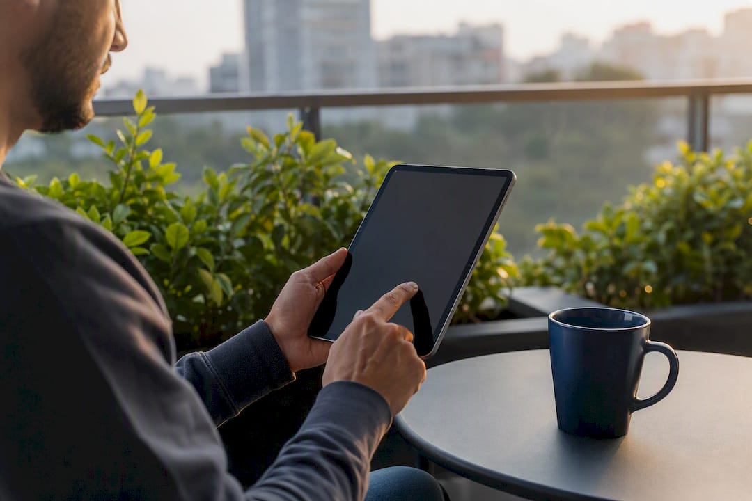 Hands holding phone for subscription audit