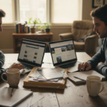 Couple comparing rent versus buy options