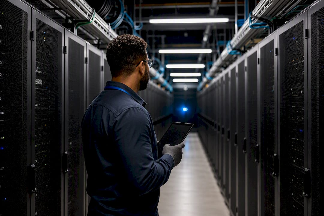 Anonymous server racks in data center