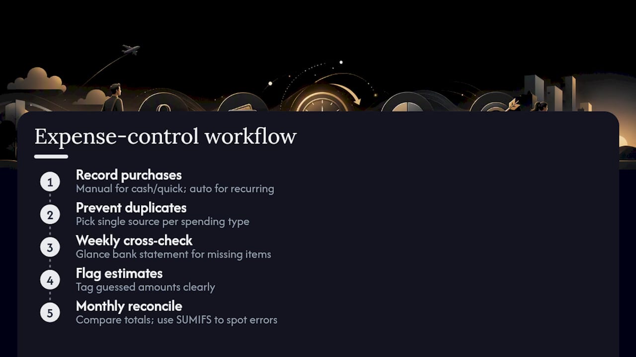 Expense entry reconciliation workflow